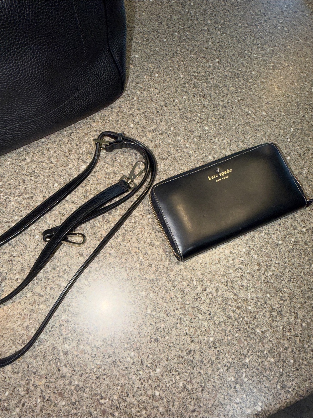 kate spade Chester Street Black Pebbled Leather Bag and wallet - Picture 4 of 7